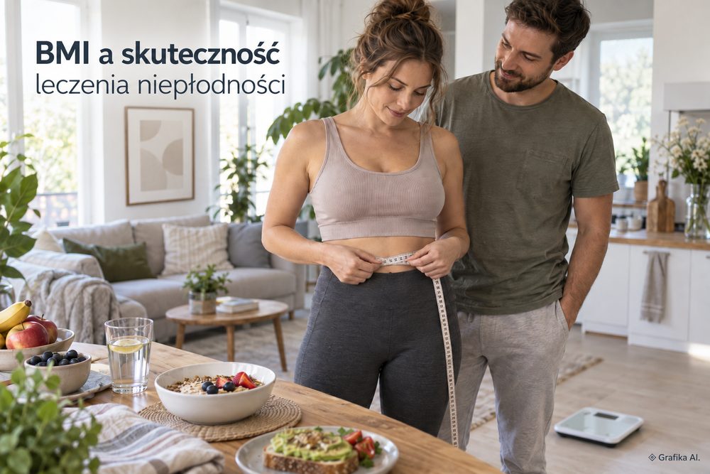 Para w domu rozważająca masę ciała i zdrowe nawyki