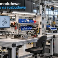 Modułowe stanowisko montażowe z miejscem na rozbudowę ramy