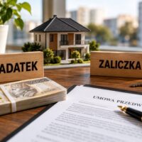 Zadatek i zaliczka przy umowie przedwstępnej – grafika AI